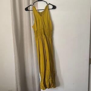 A New Day Yellow Halter Sundress Maxi